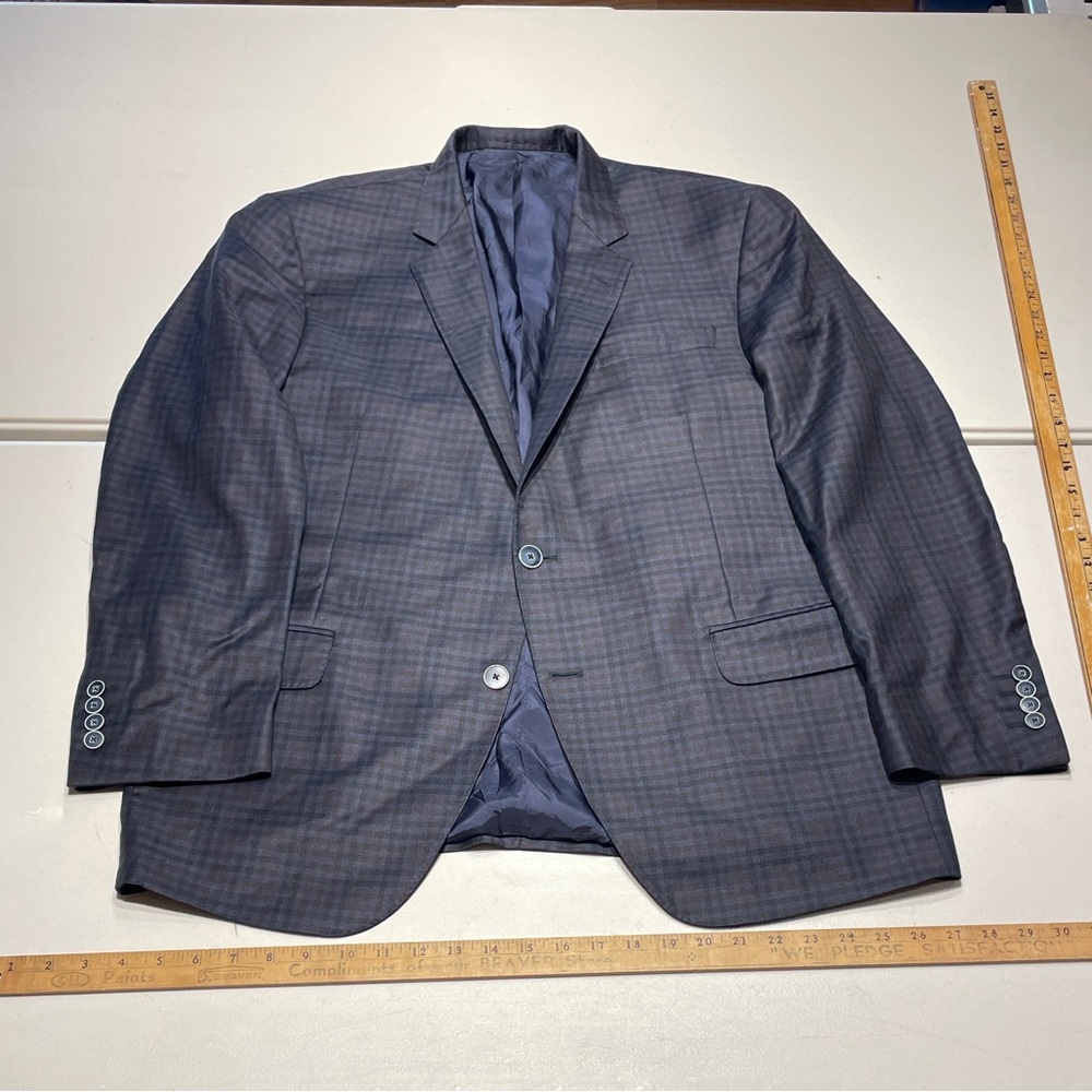 Coppley size 56/46R (XL slim) gingham check Sports Jacket made in Canada